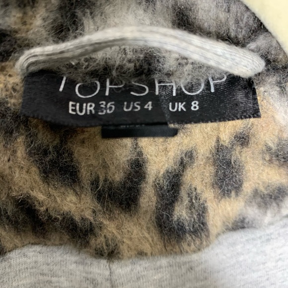 TOPSHOP Leopard Fur Coat - Picture 5 of 8